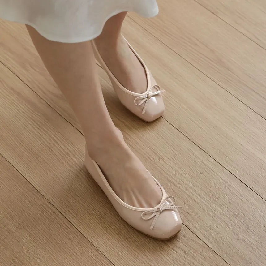Sappun Erino Enamel Ribbon Flats (1cm)