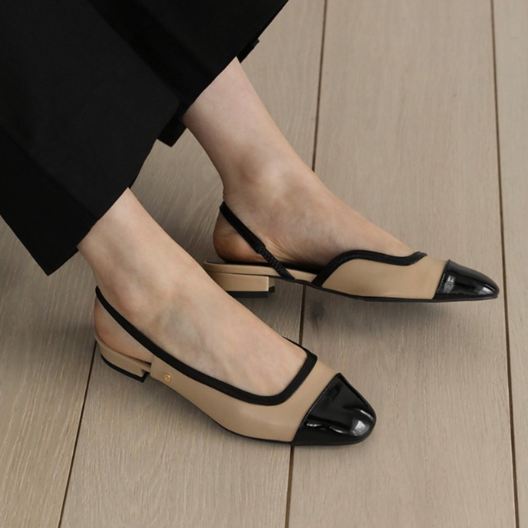 Sappun Bailey Two Tone Slingback Flats (2cm)