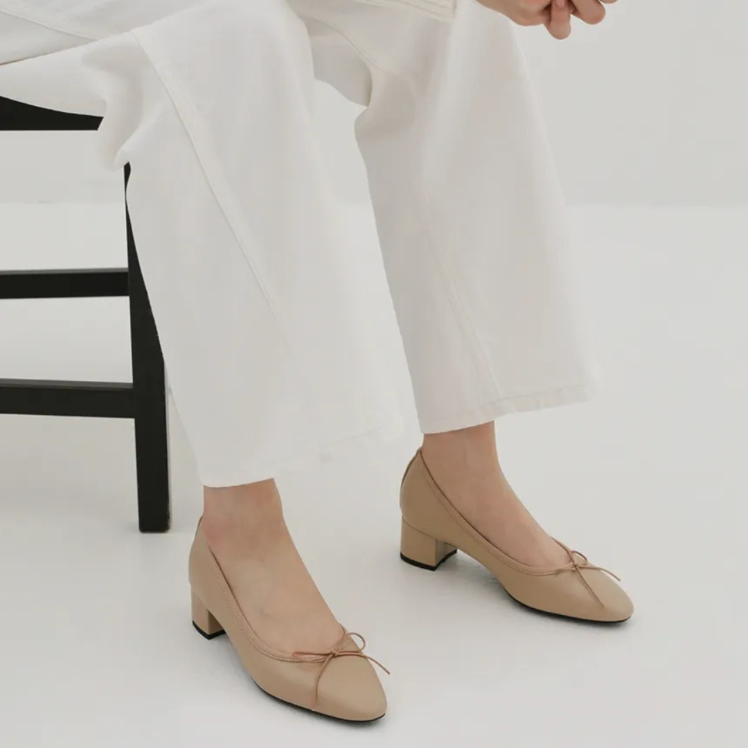 Sappun Retive Basic Ribbon Pumps Heel (4cm)