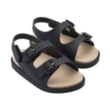 Load image into Gallery viewer, Mini Melissa Wide Sandal BB Black/Beige
