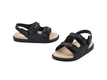 Load image into Gallery viewer, Mini Melissa Wide Sandal BB Black/Beige
