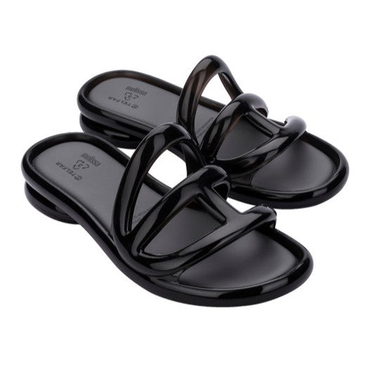 Melissa x Telfar Jelly Slide Ad Black Clear