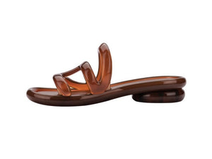 Melissa x Telfar Jelly Slide Ad Brown Clear