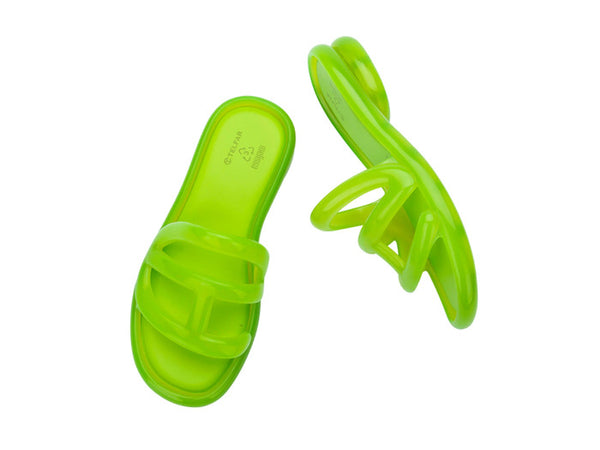 Melissa x Telfar Jelly Slide Ad Green