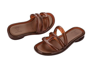 Melissa x Telfar Jelly Slide Ad Brown Clear