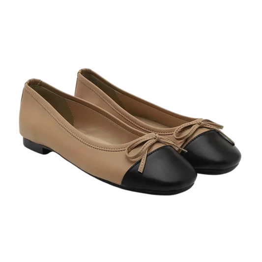 Sappun Malette Two Tone Ribbon Flats (1cm)