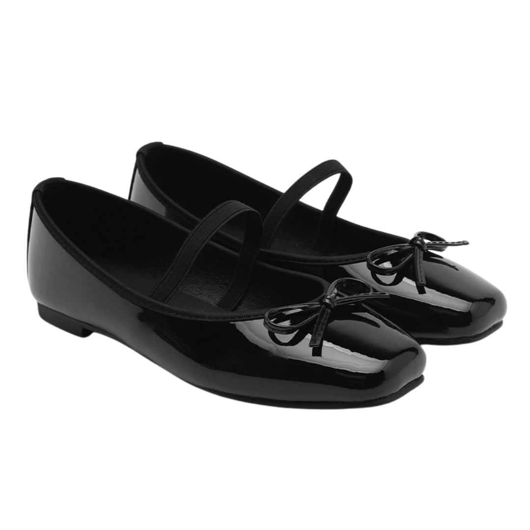 Sappun Erino Enamel Ribbon Maryjane Flats (1cm)
