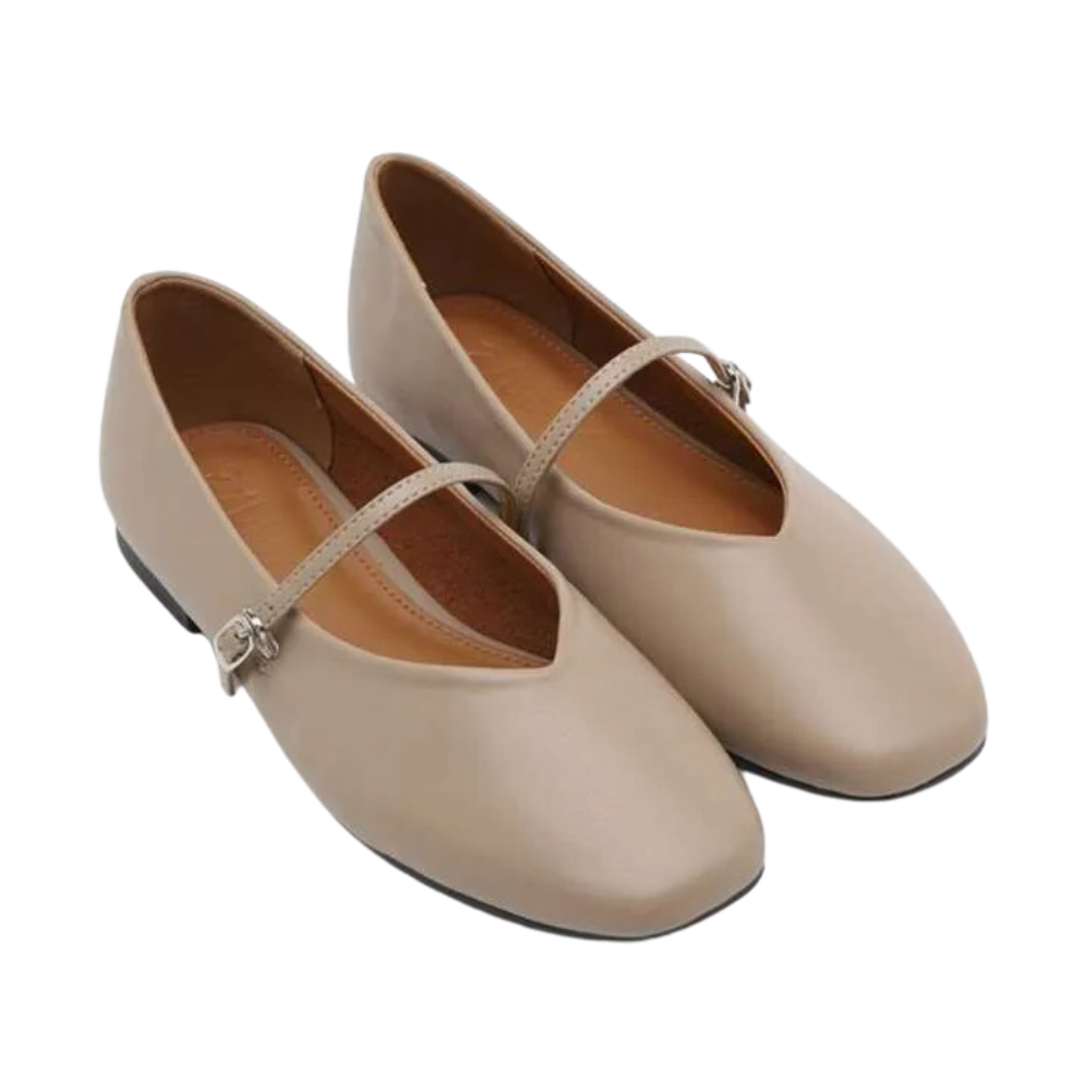 Sappun Honeydew Maryjane Flats (1cm)