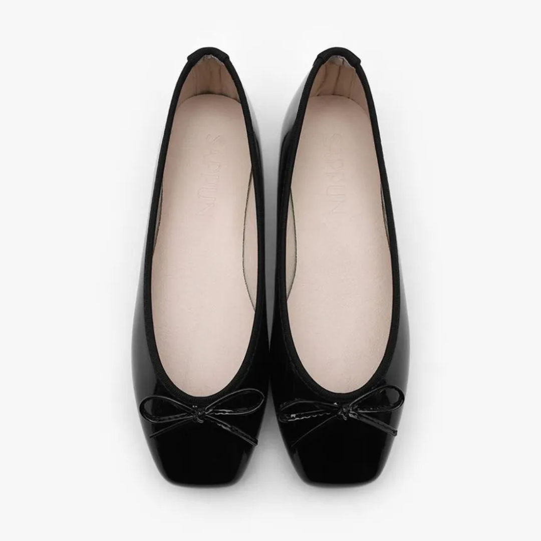Sappun Erino Enamel Ribbon Flats (1cm)