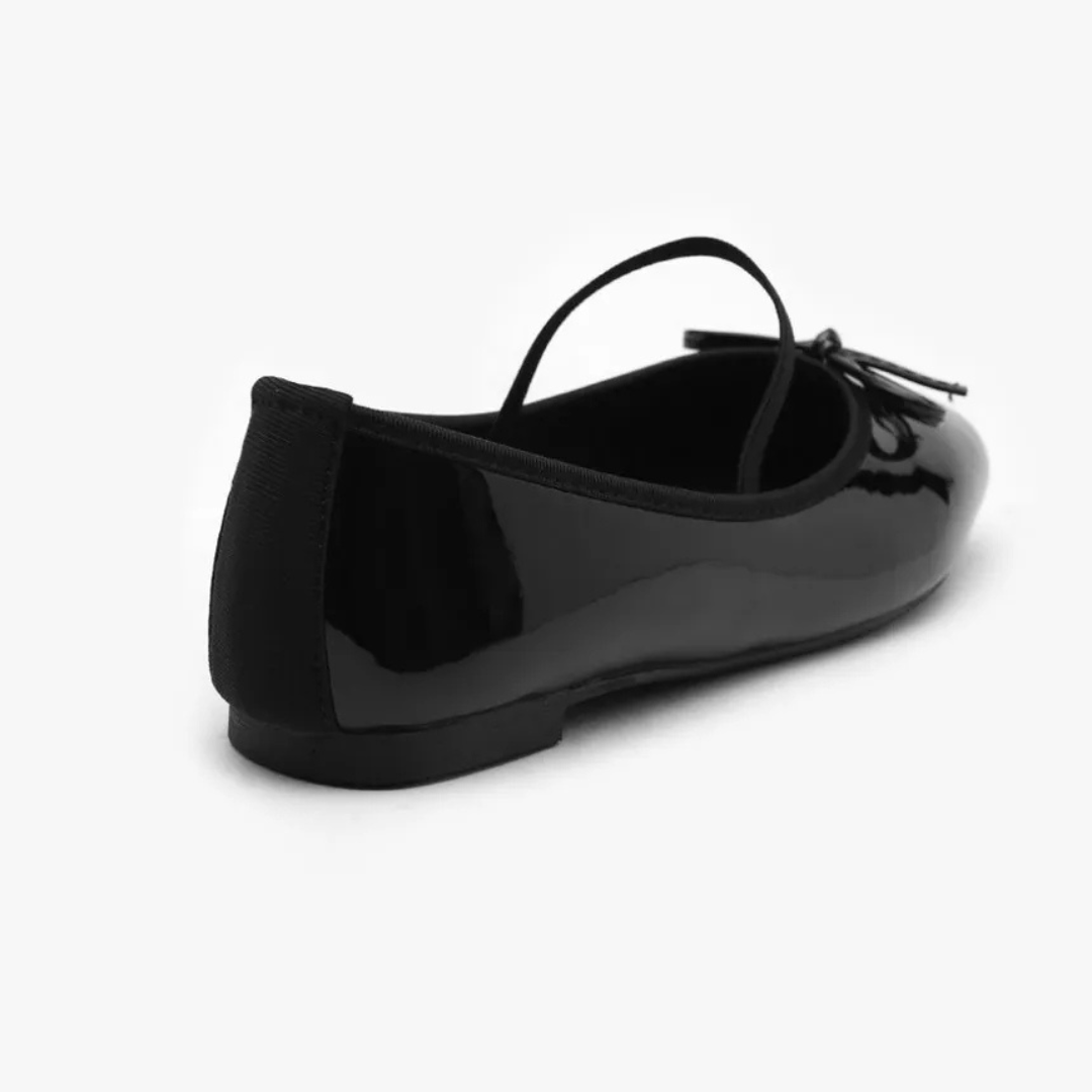 Sappun Erino Enamel Ribbon Maryjane Flats (1cm)