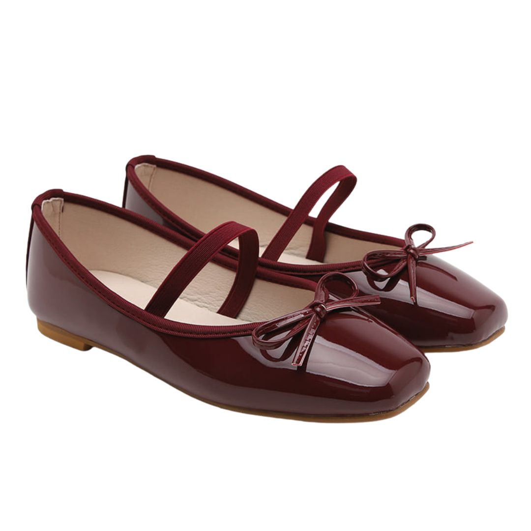 Sappun Erino Enamel Ribbon Maryjane Flats (1cm)