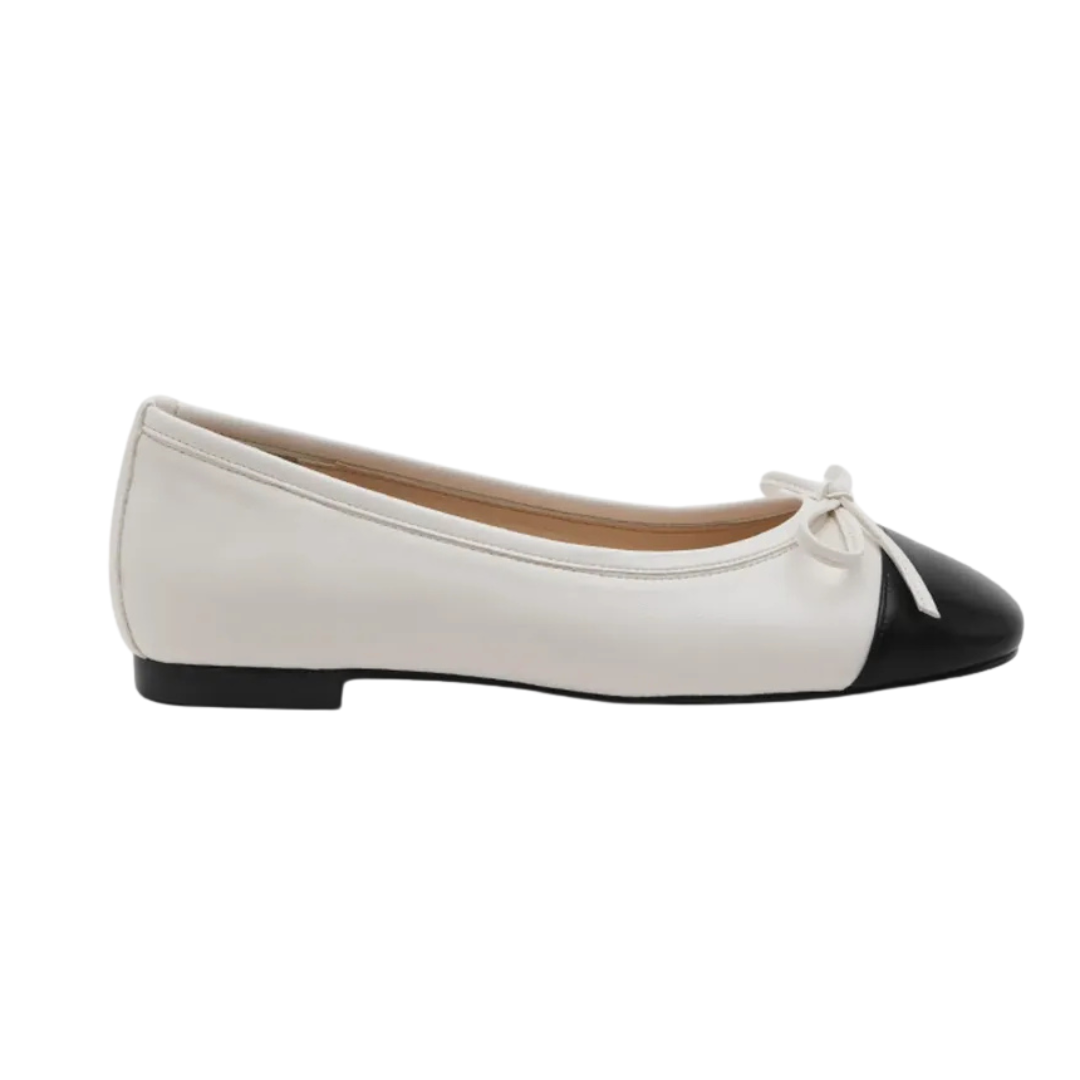 Sappun Malette Two Tone Ribbon Flats (1cm)