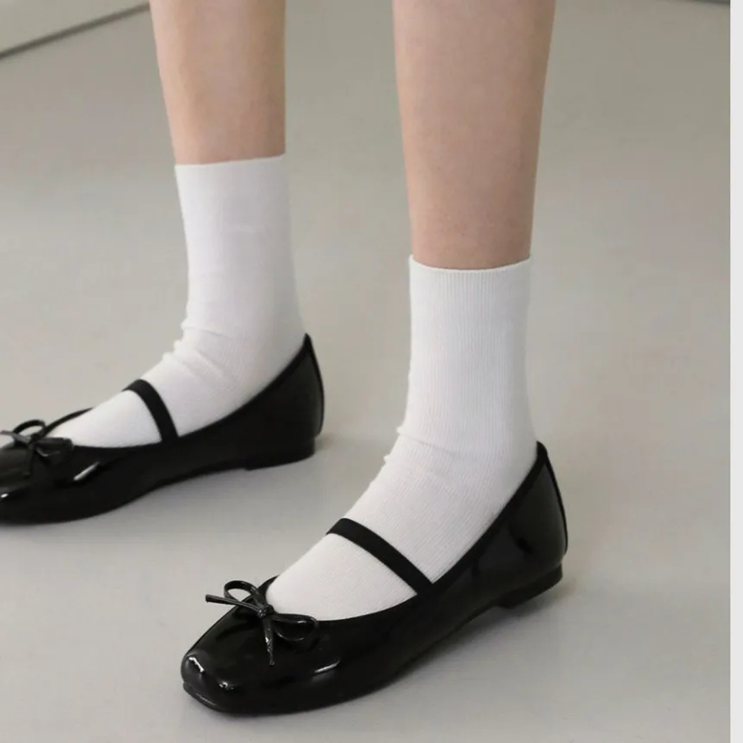 Sappun Erino Enamel Ribbon Maryjane Flats (1cm)