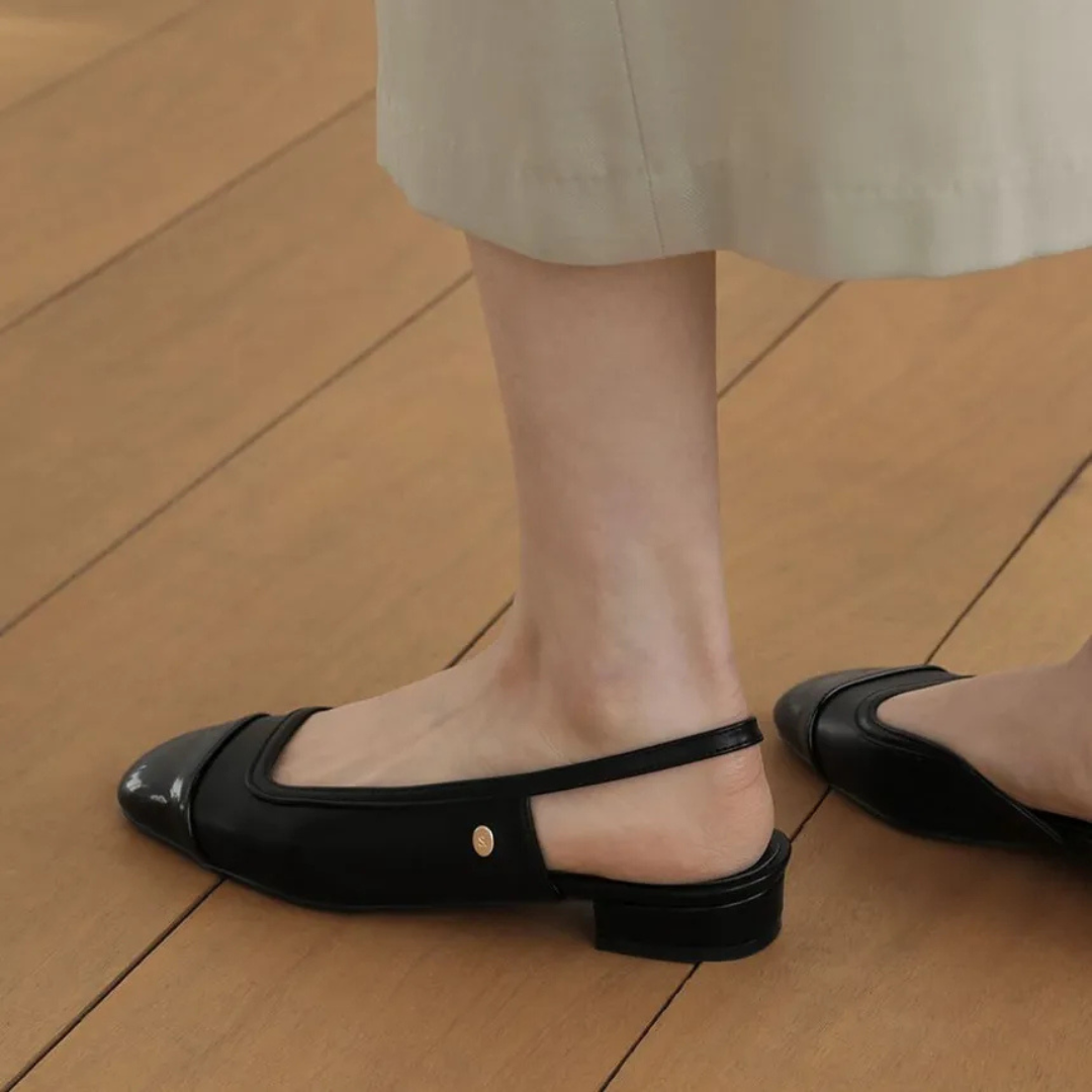 Sappun Bailey Two Tone Slingback Flats (2cm)