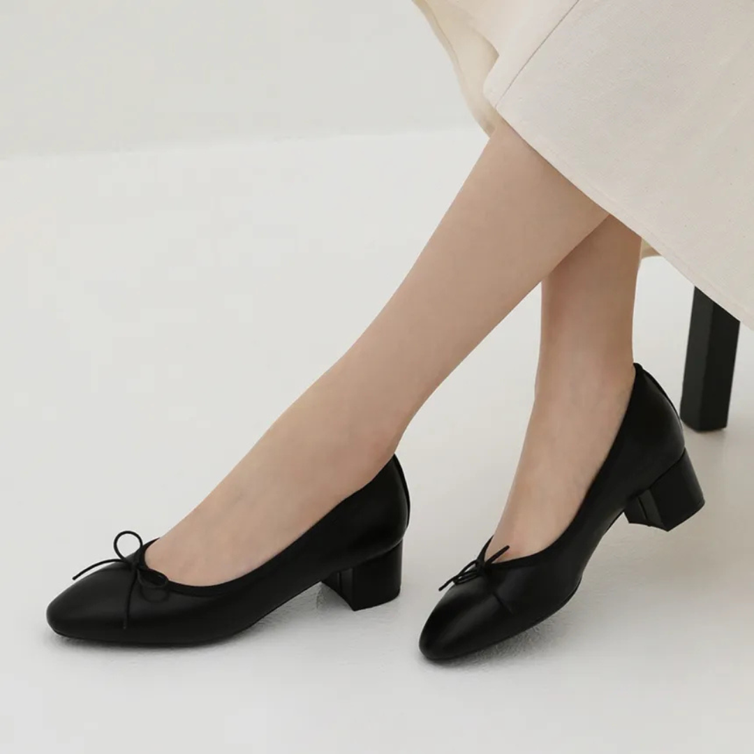 Sappun Retive Basic Ribbon Pumps Heel (4cm)