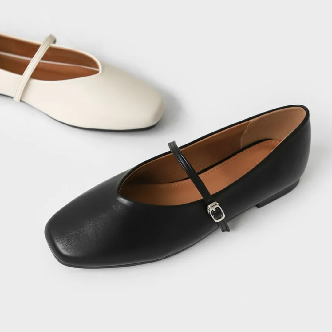 Sappun Honeydew Maryjane Flats (1cm)