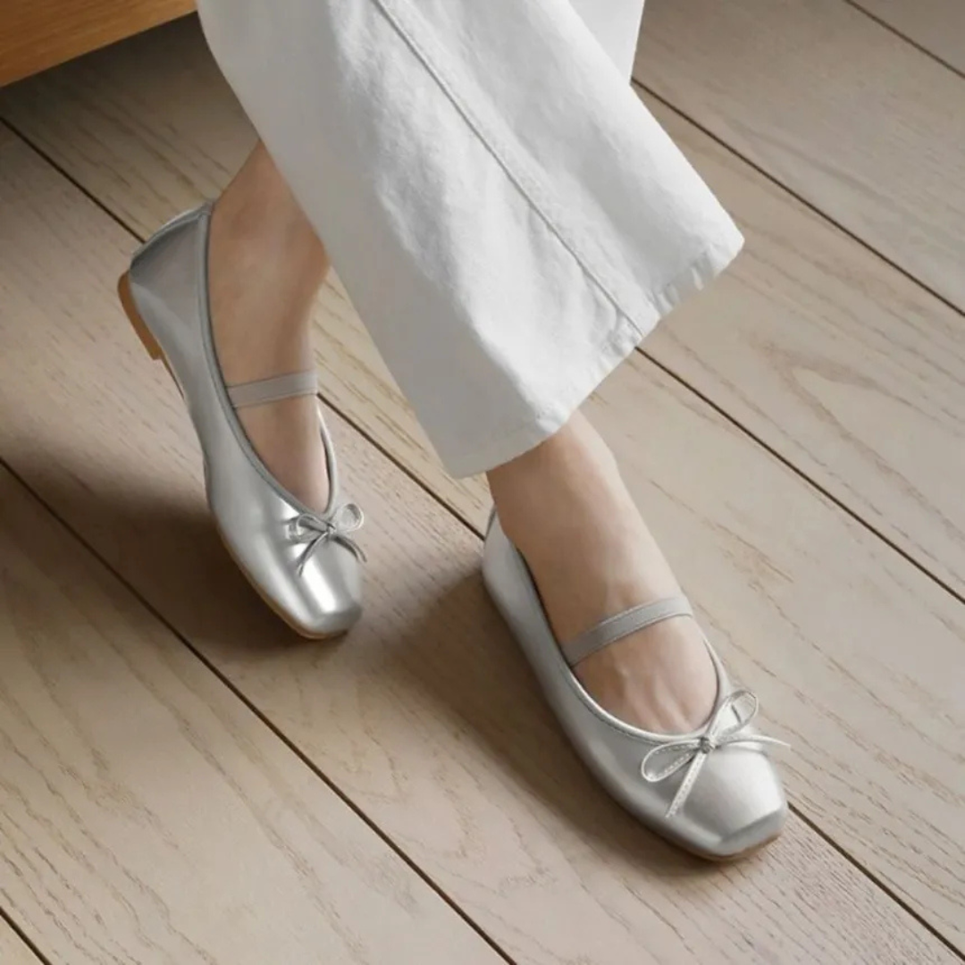 Sappun Erino Enamel Ribbon Maryjane Flats (1cm)