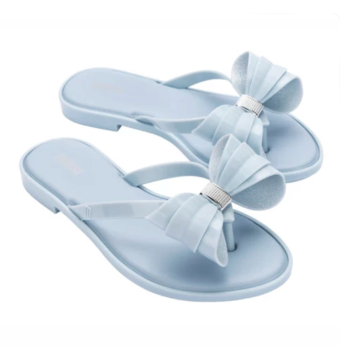 Melissa Flip Flop Slim V AD Blue Glitter