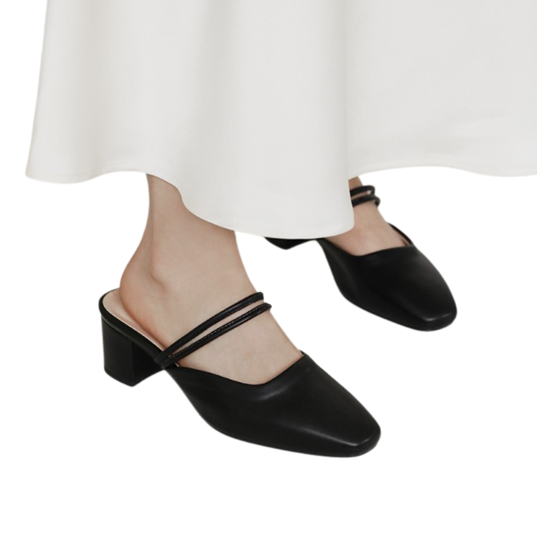 Sappun Kipley Strap Mule Heels (5cm)