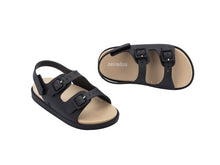 Load image into Gallery viewer, Mini Melissa Wide Sandal BB Black/Beige
