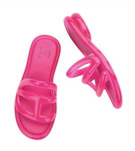 Melissa x Telfar Jelly Slide Ad Pink Clear