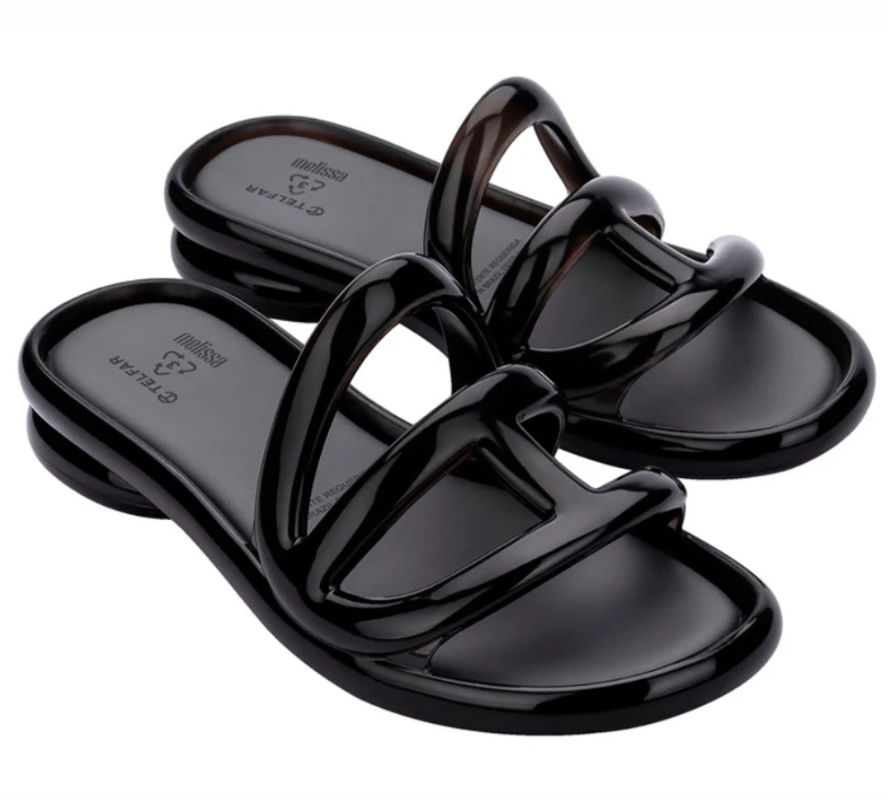 Melissa x Telfar Jelly Slide Ad Black Clear