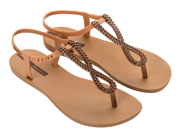 Ipanema Class Twist Sandal Fem Beige/Bronze