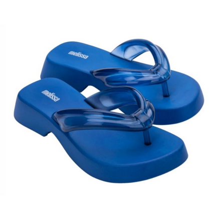 Melissa Air Bubble Flip Flop Double Ad Blue