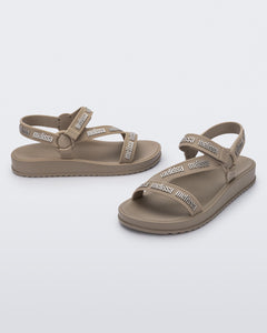 Melissa Stripes M Lover Ad Beige Silver