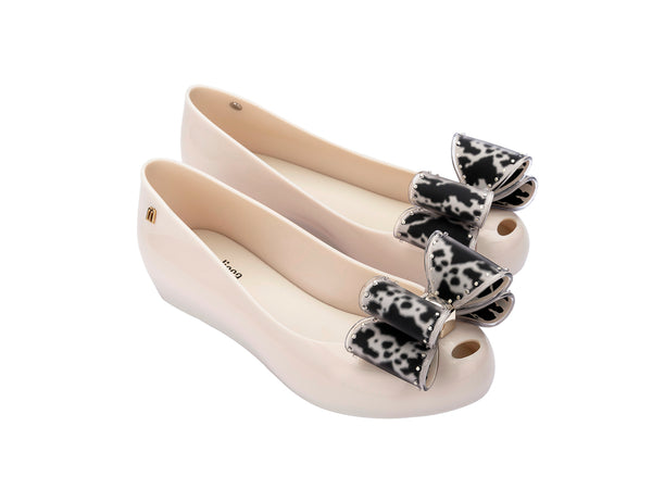 Melissa Ultragirl Classic Bow Ad Beige Black