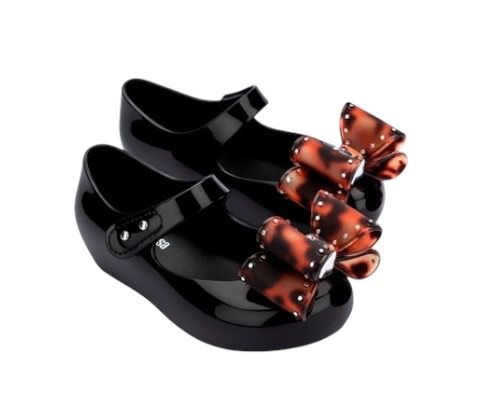 Mini Melissa Ultragirl Classic Bow Bb Black Turtle