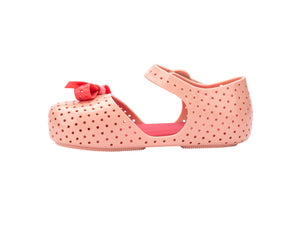 Mini Melissa Furadinha Pop Bb Beige Red