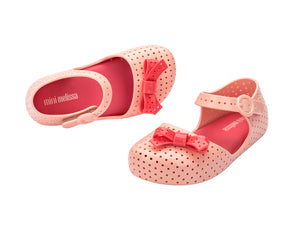 Mini Melissa Furadinha Pop Bb Beige Red