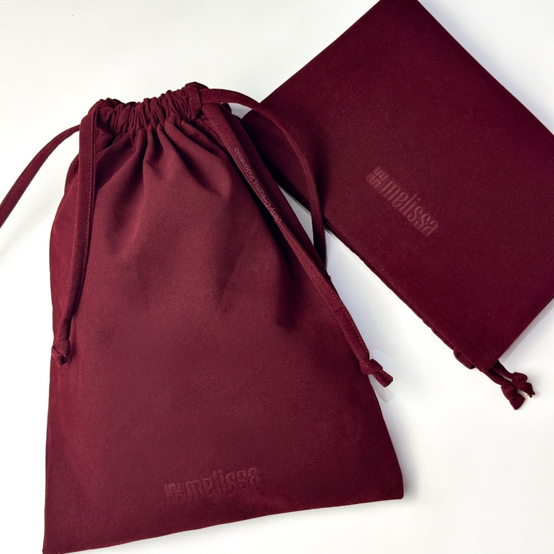 Limited Edition Melissa Exclusive Signature Travel Pouch In Wine Color