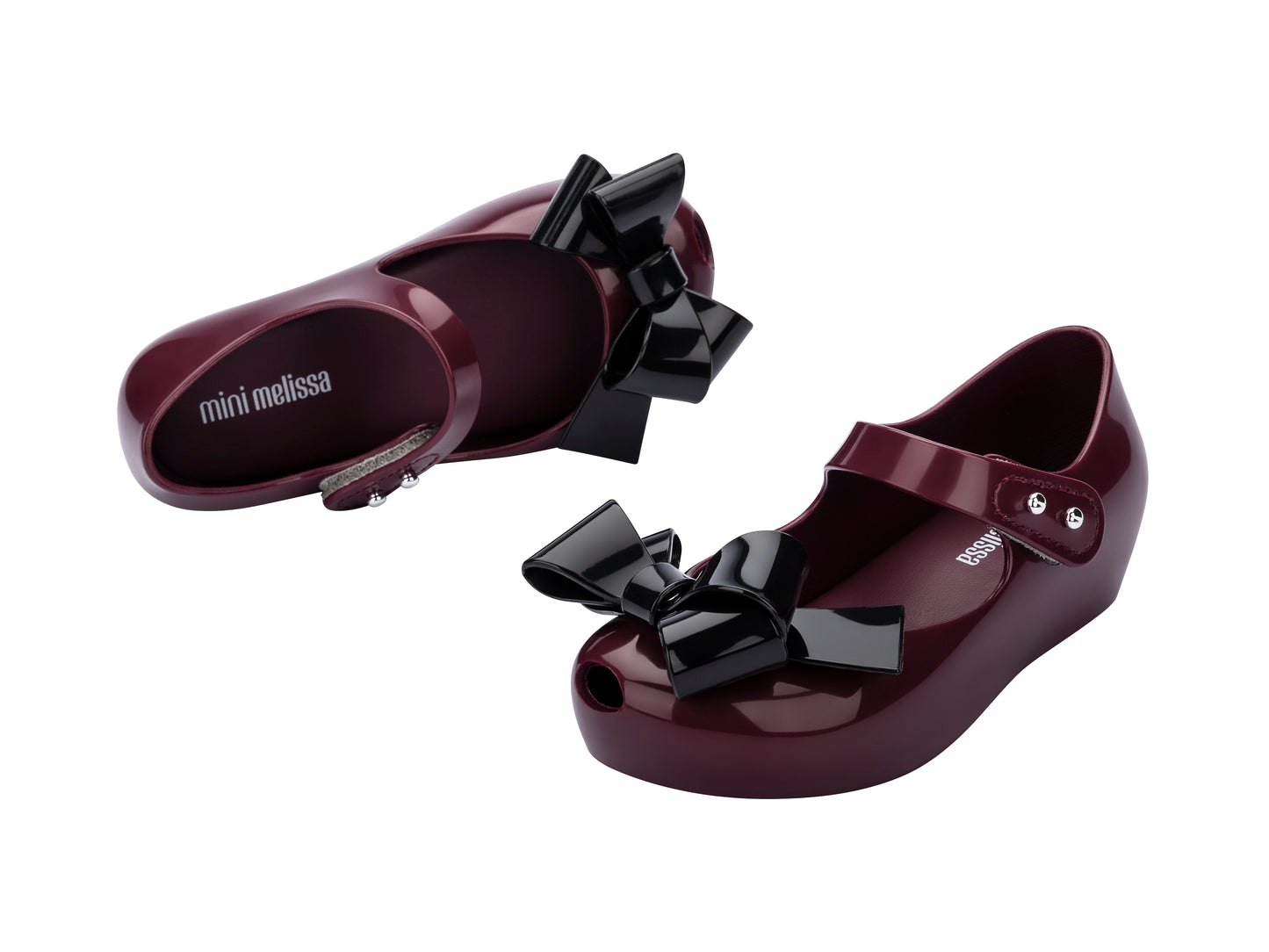 Mini Melissa Ultragirl Classy Bb Burgundy Black