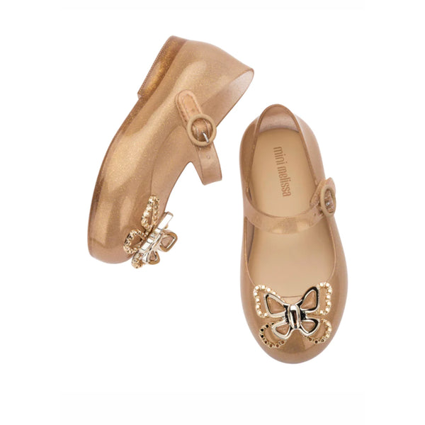 Mini Melissa Sweet Love Fly BB Beige Glitter/Gold