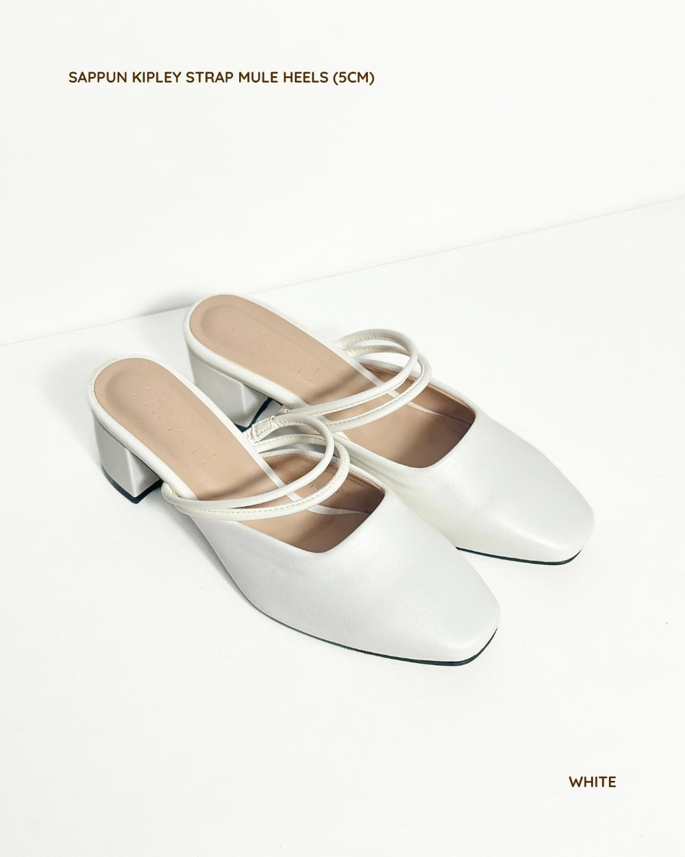 Sappun Kipley Strap Mule Heels (5cm)